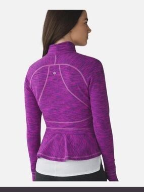 Vintage Lululemon Hustle In Your Bustle Jacket Space Dye Tender Violet Raspberry